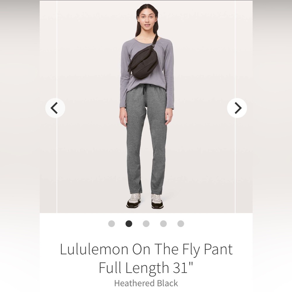 Lululemon On The Fly Pant Full Length 31"
Heathered